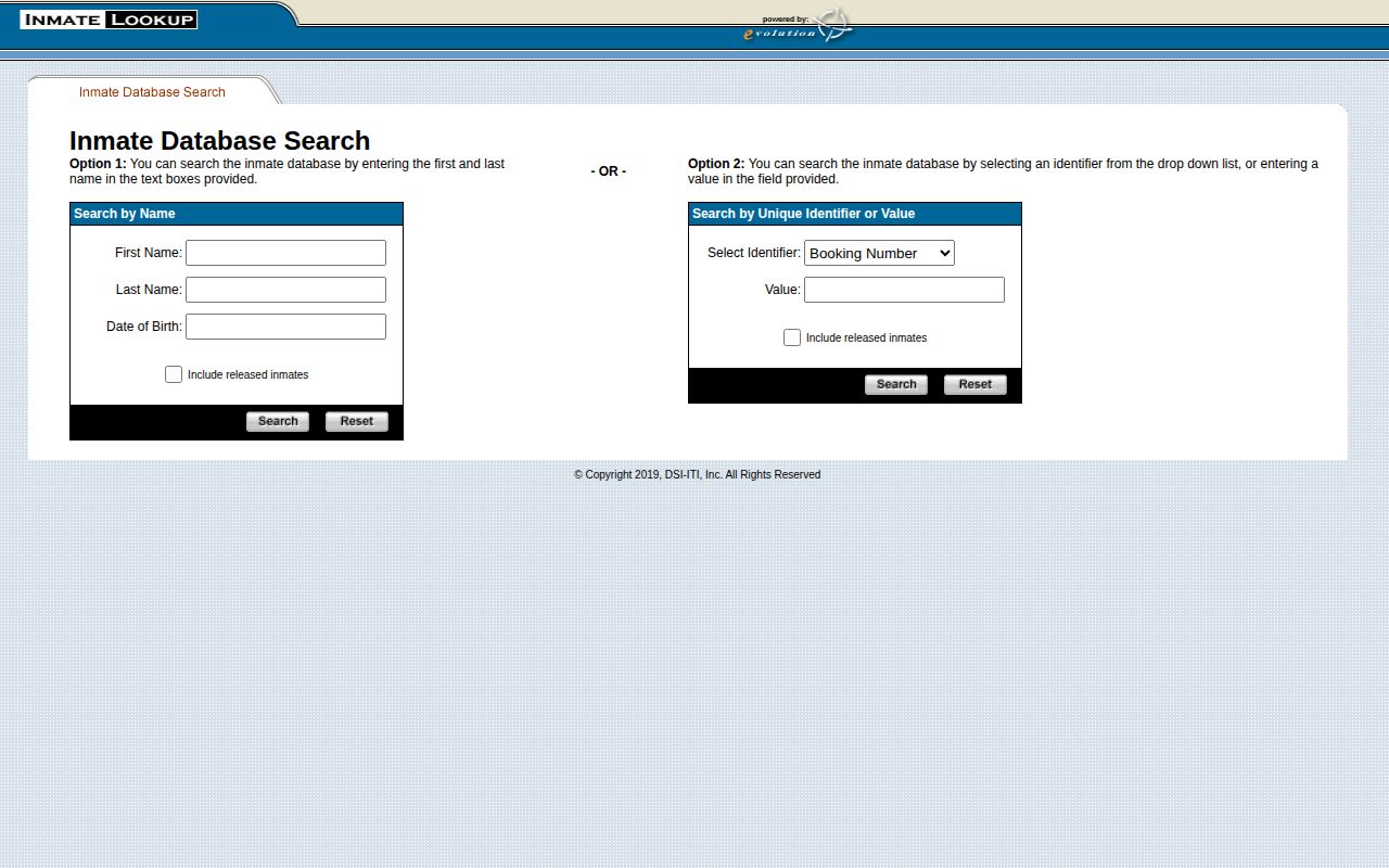 Dauphin County released inmate search with Include released inmates option